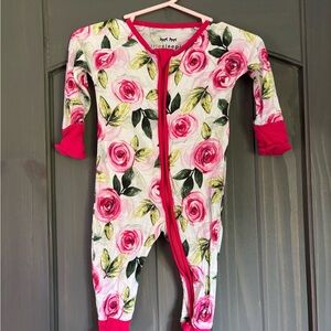 Little Sleepies Pink Rose Print 0-3 months